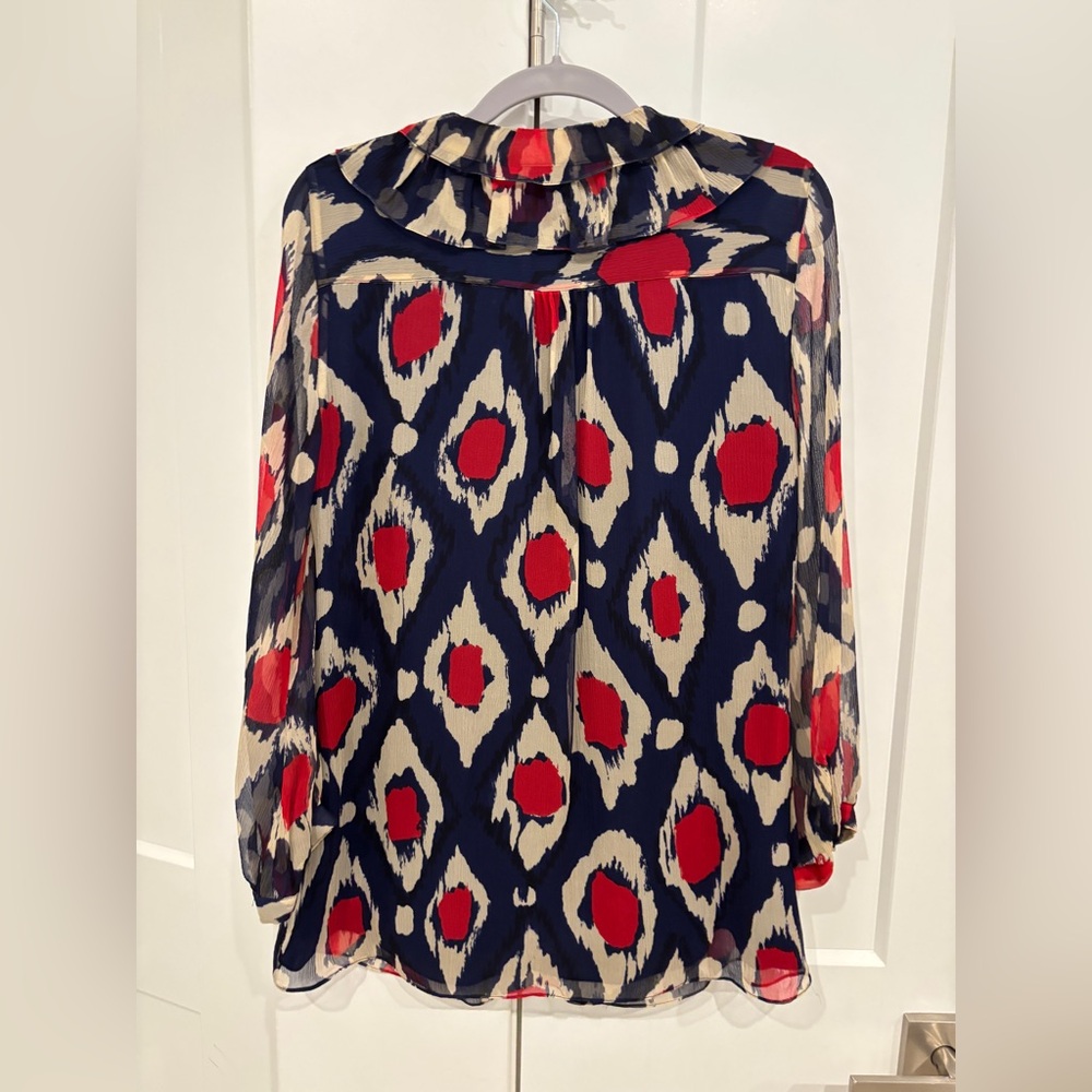 Diane Von Furstenberg Candela Blouse. Size 10 - Picture 2 of 6